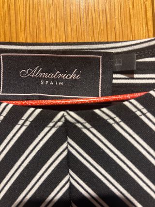 Vestido Almatrichi Talla L Rayas Blanco y Negro