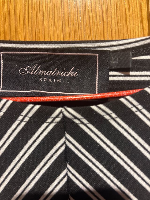 Vestido Almatrichi Talla L Rayas Blanco y Negro
