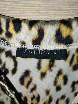 Blusa leopardo con cordones