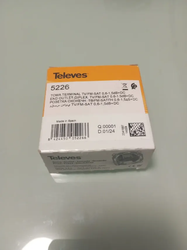 Toma TV terminal Televés