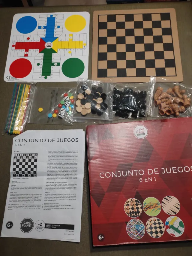 Juego de mesa 6 en 1