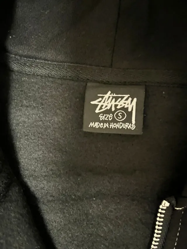 Sudadera Stss Negra con Cremallera