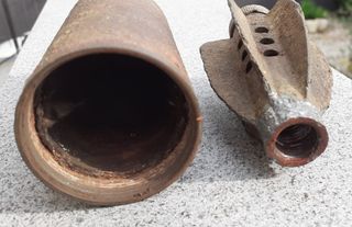 Mortaio inglese 2 pollici WW2 da scavo inerte