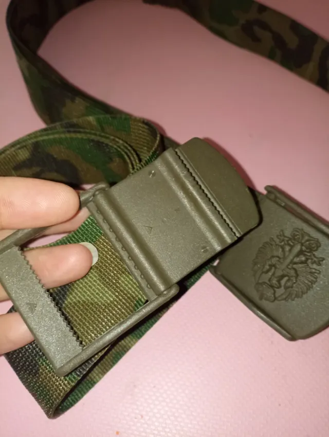 Cinturón militar camuflaje con hebilla