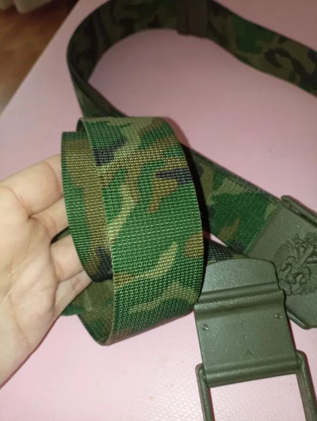 Cinturón militar camuflaje con hebilla