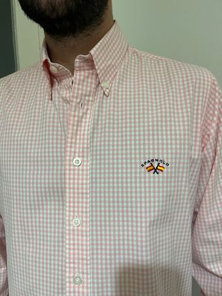Camisa Spagnolo Vichy Rosa