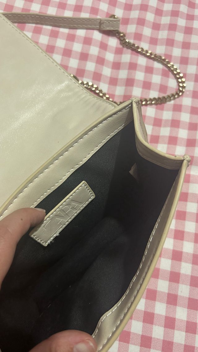 Bolso Zara Beige y Dorado