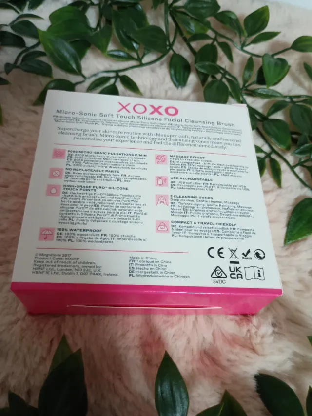 Magnitone XOXO Cepillo Limpieza Facial Rosa