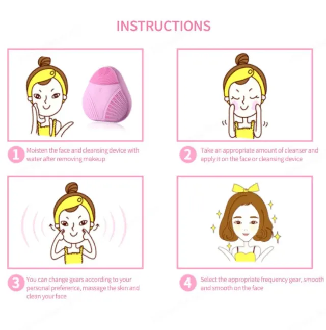 Magnitone XOXO Cepillo Limpieza Facial Rosa