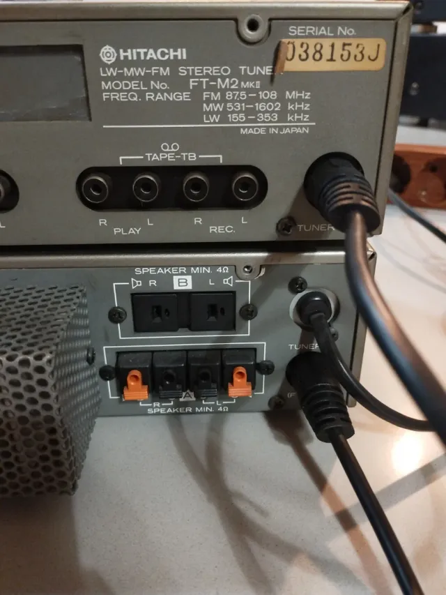 Set Hi-Fi Hitachi Midi FT-M2 HA-M2 VINTAGE 80