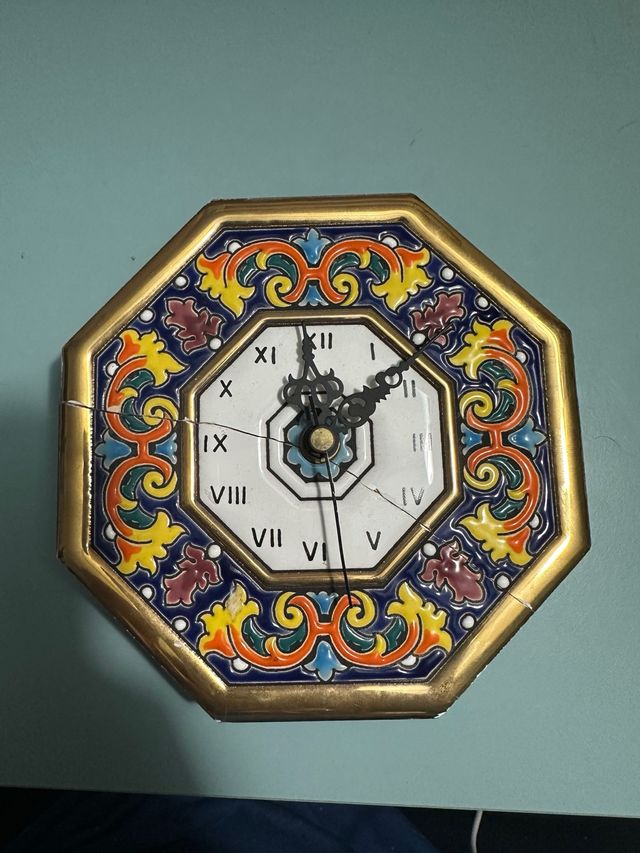 Reloj Artesano Octogonal Cerámica