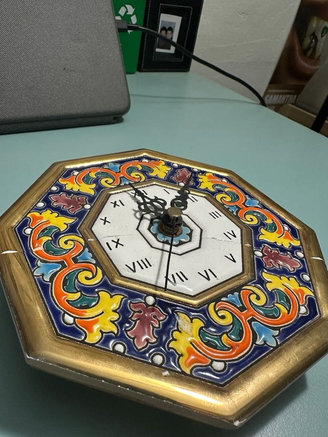 Reloj Artesano Octogonal Cerámica
