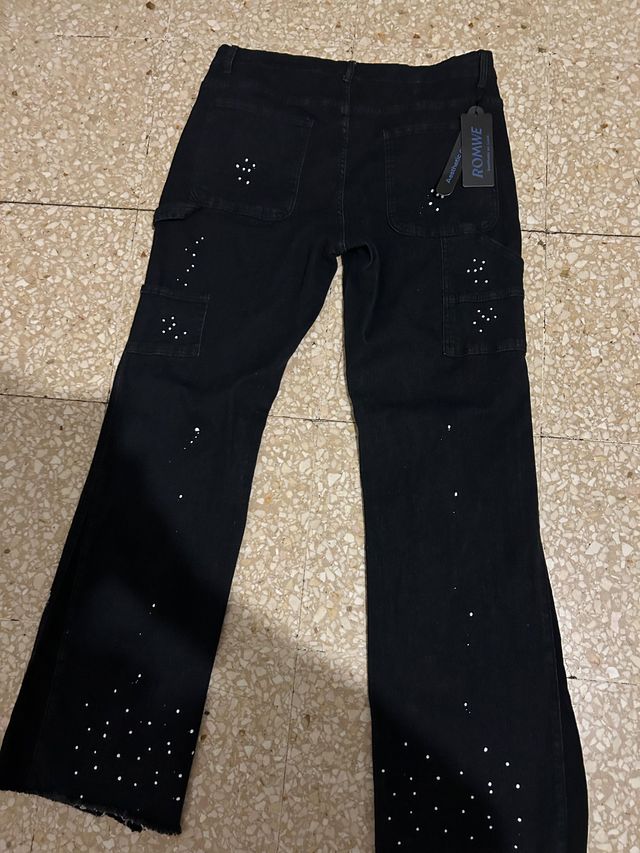 Pantalones vaqueros acampanados Romwe