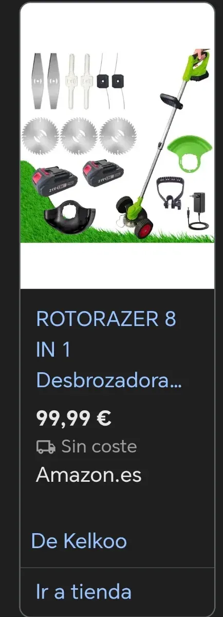 Rotorazer 8 en 1 Desbrozadora Inalámbrica