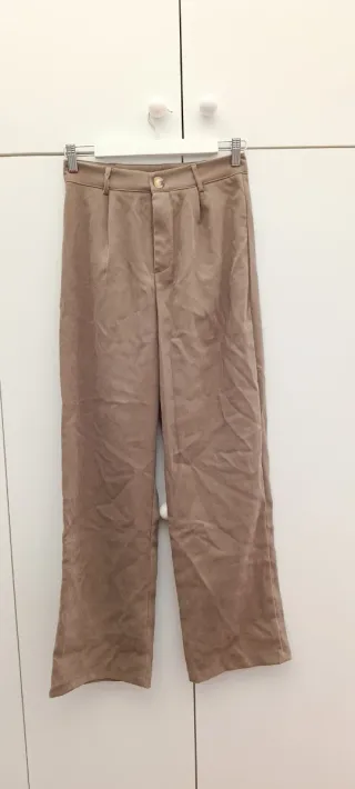 Pantalones beige mujer