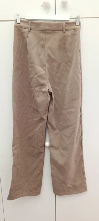 Pantalones beige mujer