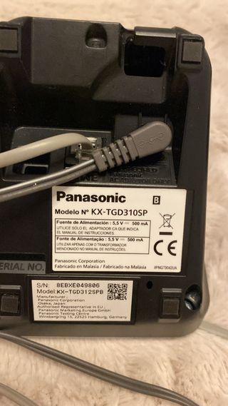 Teléfono Panasonic Duo Negro