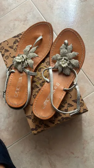 Sandali Camomilla Argento Donna Tg 39