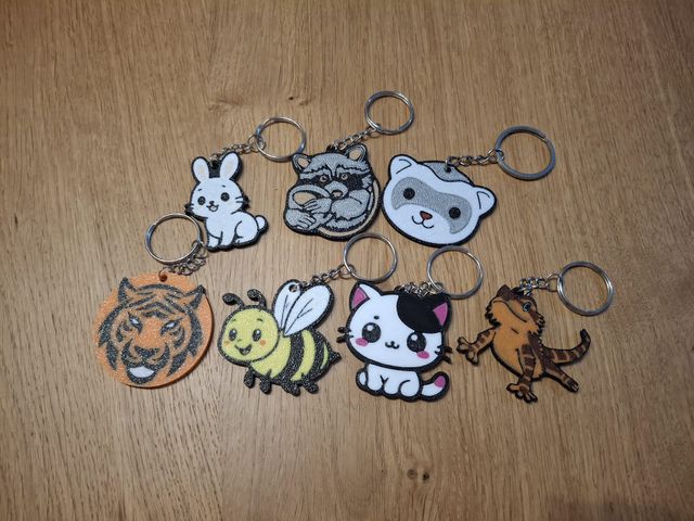 Lote 7 Chaveiros de Animais Kawaii