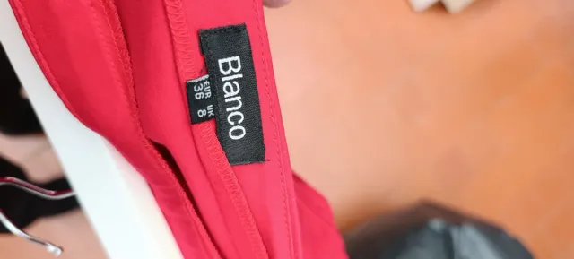 Vestido rojo sin tirantes