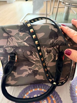 Borsa Fracomina fantasia militare con tracolla