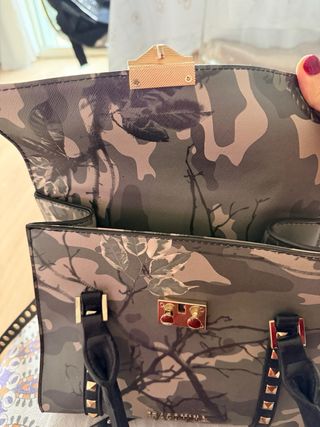 Borsa Fracomina fantasia militare con tracolla