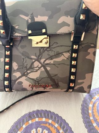 Borsa Fracomina fantasia militare con tracolla