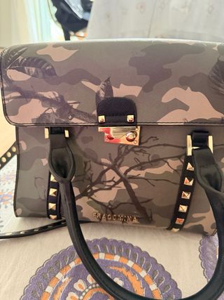 Borsa Fracomina fantasia militare con tracolla