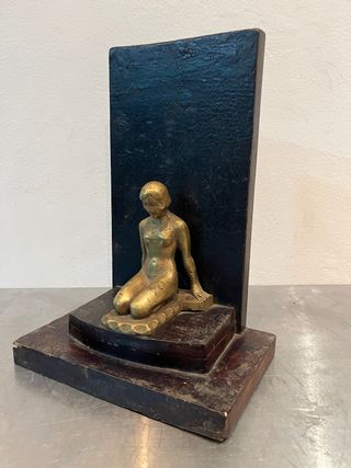 Sujetalibros de bronce Art Deco.