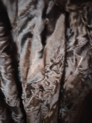 Abrigo de piel negro mujer N/L