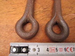 Herrajes antiguos hierro forjado, 5 piezas.