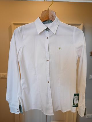 Camicia Trachten donna bianca stretch Tg 36