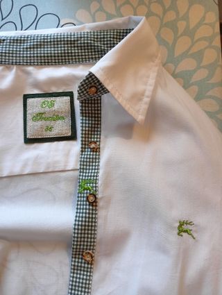 Camicia Trachten donna bianca stretch Tg 36