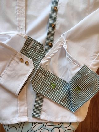 Camicia Trachten donna bianca stretch Tg 36