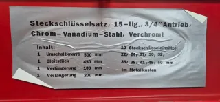 Maletín carraca 3/4 15 piezas