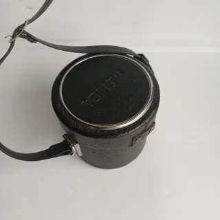 Custodia Obiettivo Yashica Cilindrica Pelle