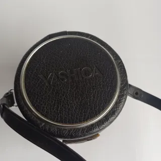 Custodia Obiettivo Yashica Cilindrica Pelle