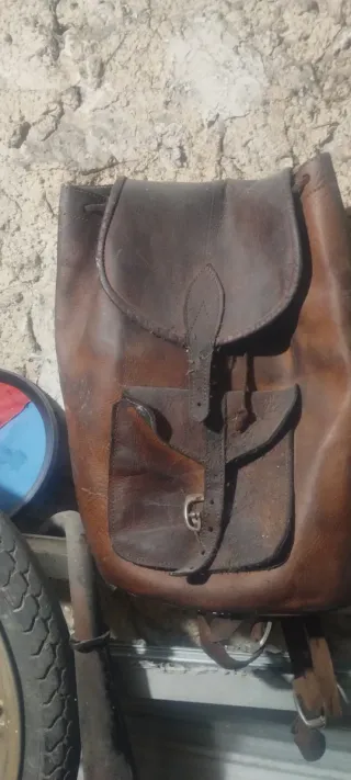 Mochila de cuero retro