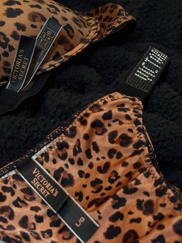 Conjunto Lencería Victoria's Secret Animal Print T
