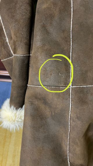 Estiloso Abrigo largo vintage pelo