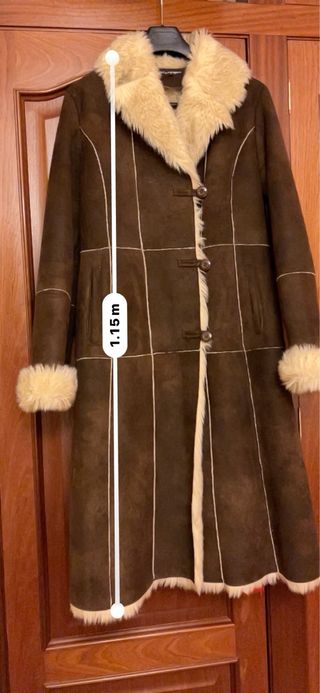 Estiloso Abrigo largo vintage pelo