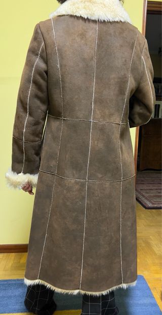 Estiloso Abrigo largo vintage pelo