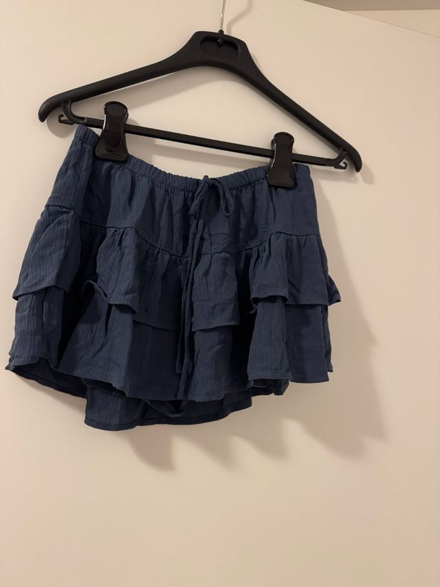 Pantagonna Pull&Bear blu con volant