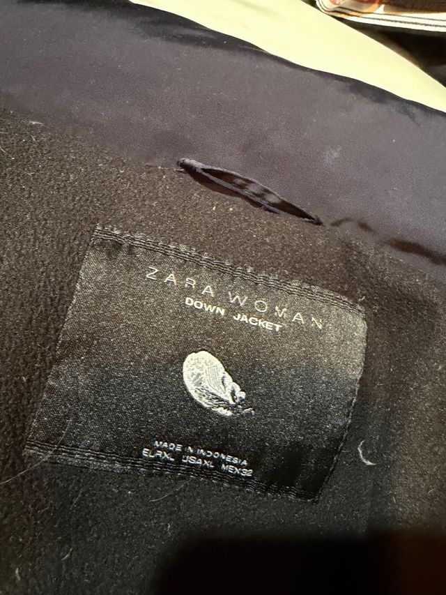 Abrigo de plumas azul