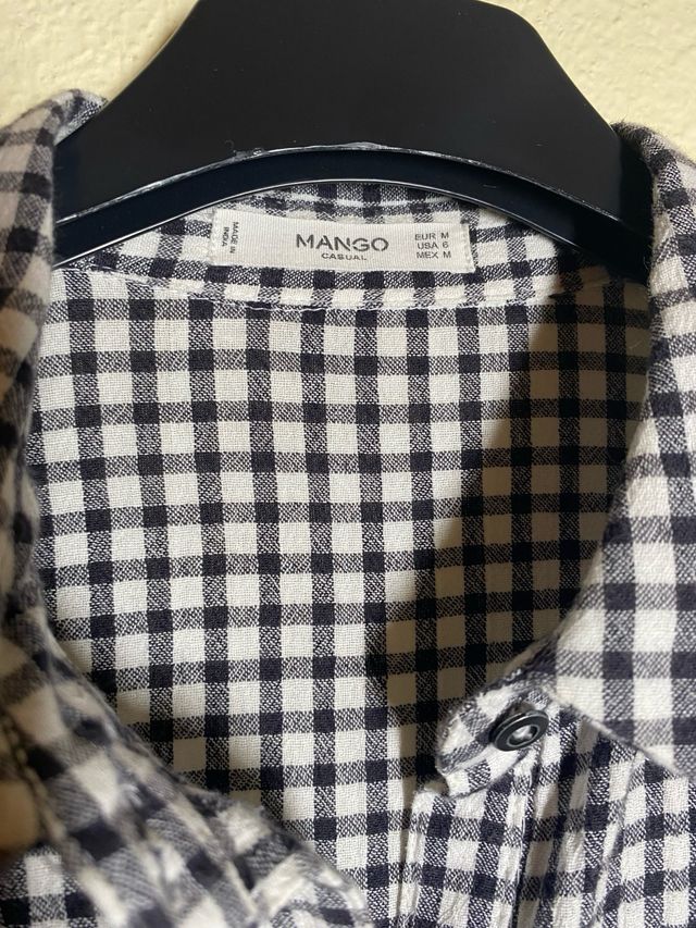 Camisa cuadros Vichy Mango Talla M