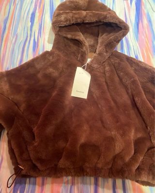 Sudadera pelo marrón Bershka mujer talla S