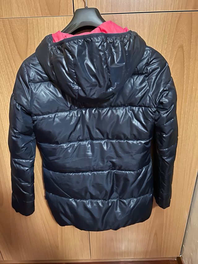 Piumino Benetton blu con cappuccio