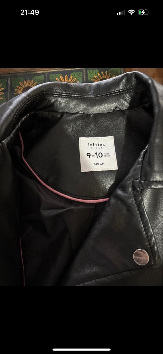 Cazadora cuero niña