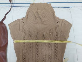 Vestido de punto marrón. Marca: Blanco. Talla L