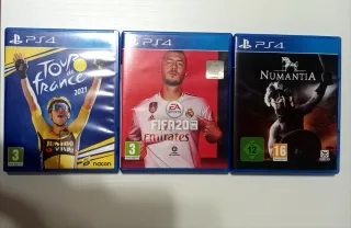Pack 3 Juegos PS4:Tour de France, FIFA20, Numantia